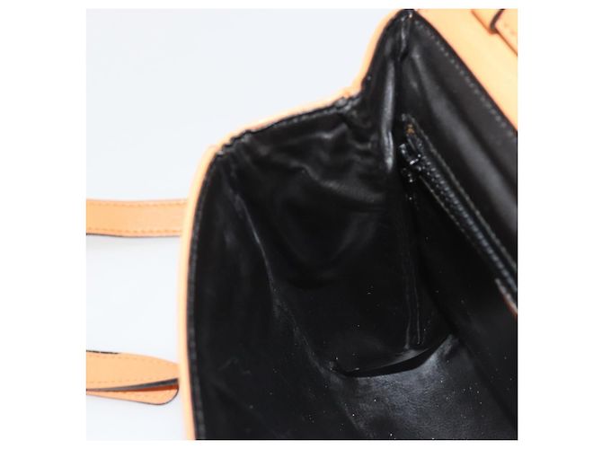 Céline Borsa a Spalla CELINE Circle in Pelle Arancione Oro Auth 190471A D'oro - vista 20