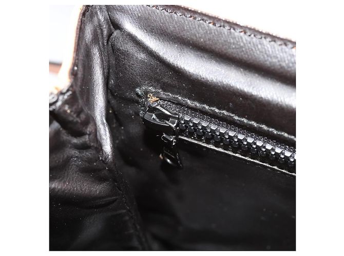 Céline Borsa a Spalla CELINE Circle in Pelle Arancione Oro Auth 190471A D'oro - vista 21