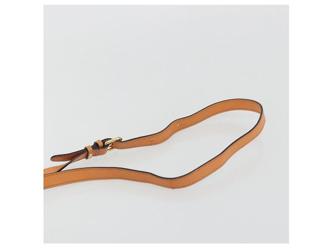 Céline Borsa a Spalla CELINE Circle in Pelle Arancione Oro Auth 190471A D'oro - vista 8