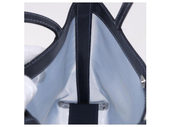 Borsa Tote LOEWE Nylon Mesh Blue Silver Auth bs35980 Argento - vista 12