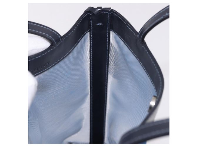 Borsa Tote LOEWE Nylon Mesh Blue Silver Auth bs35980 Argento - vista 17