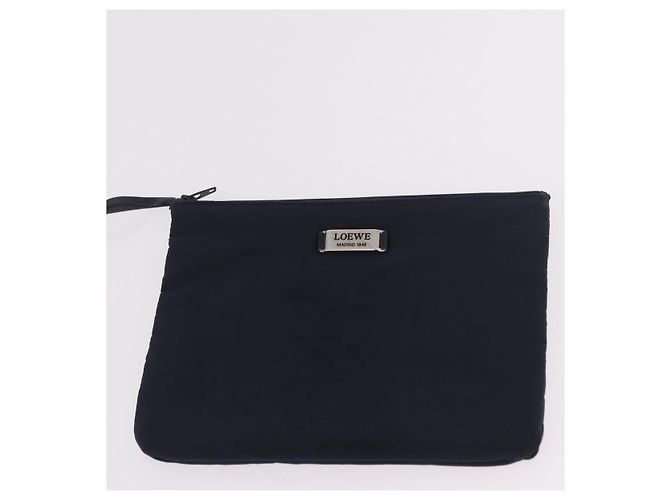 Borsa Tote LOEWE Nylon Mesh Blue Silver Auth bs35980 Argento - vista 18