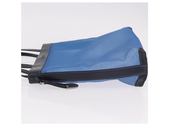 Borsa Tote LOEWE Nylon Mesh Blue Silver Auth bs35980 Argento - vista 4
