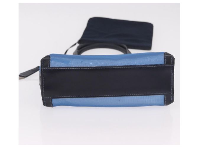 Borsa Tote LOEWE Nylon Mesh Blue Silver Auth bs35980 Argento - vista 5