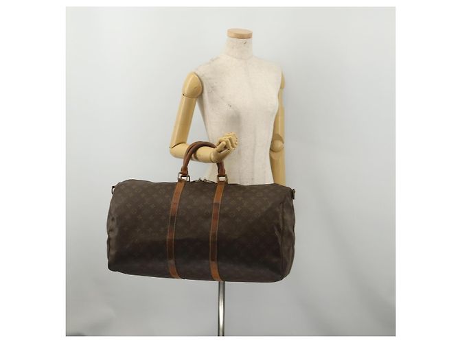 LOUIS VUITTON Monogram Keepall Bandouliere 55 Borsa Boston M41414 LV Auth 190288 Monogramma - vista 22