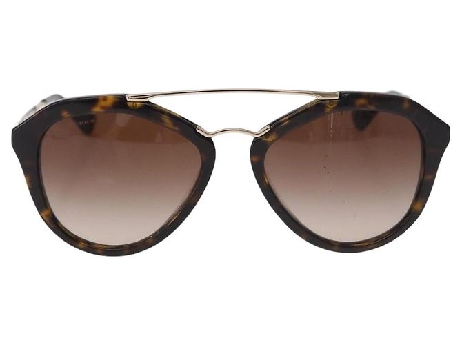 Gafas de sol PRADA estampado de carey plástico marrón Auth BA13840 Castaño - vista 13