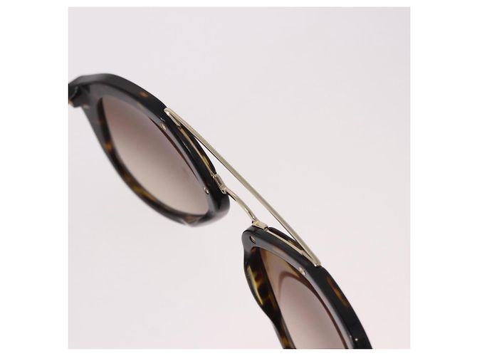 Gafas de sol PRADA estampado de carey plástico marrón Auth BA13840 Castaño - vista 14