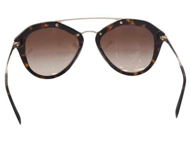 Gafas de sol PRADA estampado de carey plástico marrón Auth BA13840 Castaño - vista 2