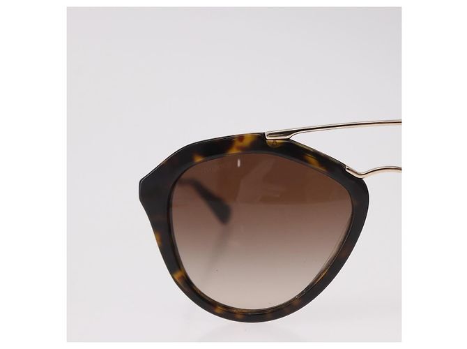 Gafas de sol PRADA estampado de carey plástico marrón Auth BA13840 Castaño - vista 3