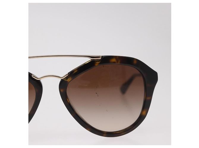 Gafas de sol PRADA estampado de carey plástico marrón Auth BA13840 Castaño - vista 4