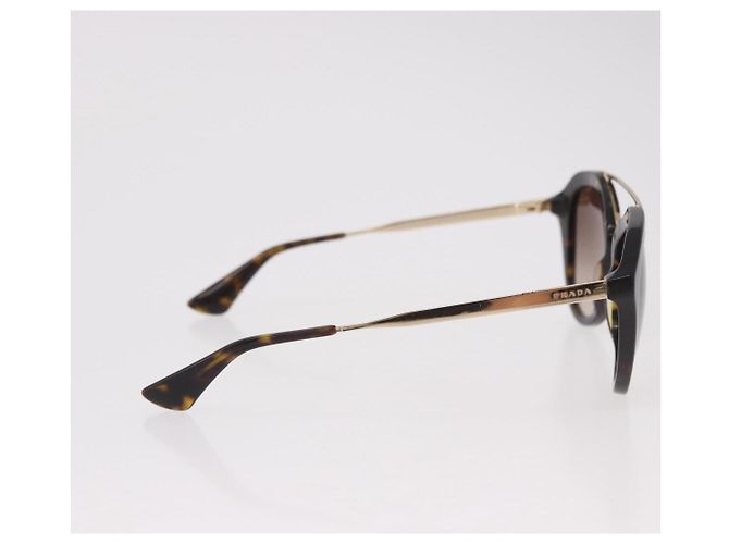 Gafas de sol PRADA estampado de carey plástico marrón Auth BA13840 Castaño - vista 6