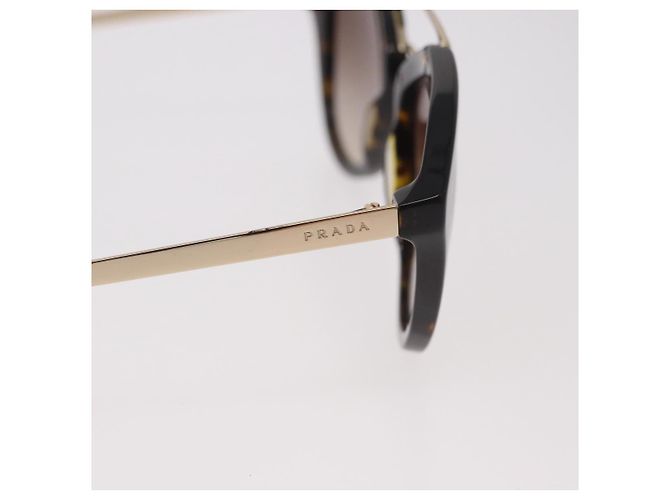 Gafas de sol PRADA estampado de carey plástico marrón Auth BA13840 Castaño - vista 7
