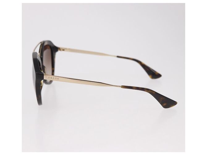 Gafas de sol PRADA estampado de carey plástico marrón Auth BA13840 Castaño - vista 8