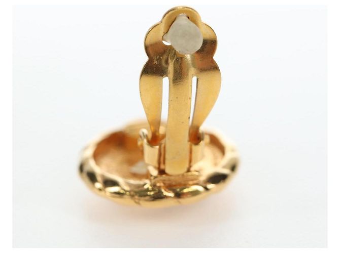 Brincos CHANEL COCO Mark em metal dourado CC Auth 190722M - vista 11
