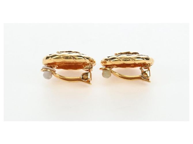 Brincos CHANEL COCO Mark em metal dourado CC Auth 190722M - vista 4