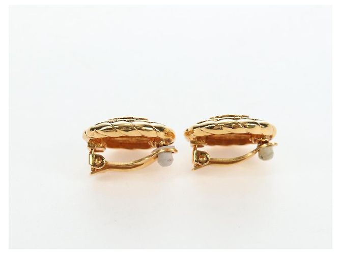Brincos CHANEL COCO Mark em metal dourado CC Auth 190722M - vista 5