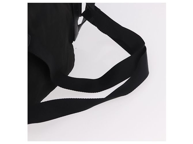 Zaino PRADA Nylon Nero Argento Auth 188443 - vista 9