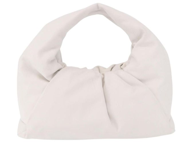 Borsa a Spalla BOTTEGA VENETA in Pelle Bianco Argento Auth BA13763M - vista 13
