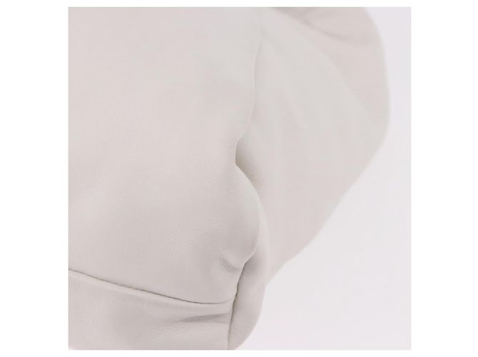 Borsa a Spalla BOTTEGA VENETA in Pelle Bianco Argento Auth BA13763M - vista 14