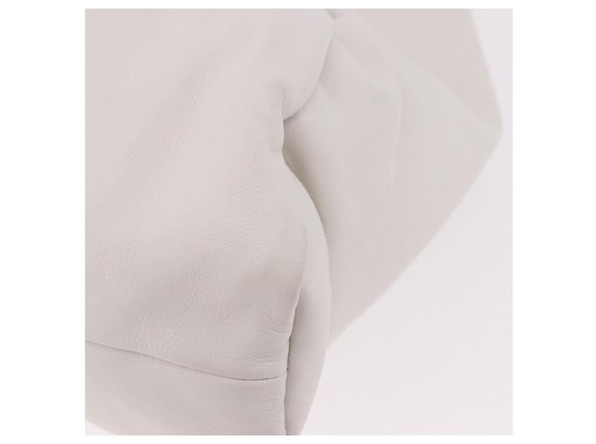 Borsa a Spalla BOTTEGA VENETA in Pelle Bianco Argento Auth BA13763M - vista 16