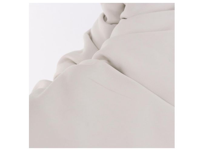 Borsa a Spalla BOTTEGA VENETA in Pelle Bianco Argento Auth BA13763M - vista 17
