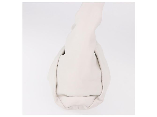 Borsa a Spalla BOTTEGA VENETA in Pelle Bianco Argento Auth BA13763M - vista 3