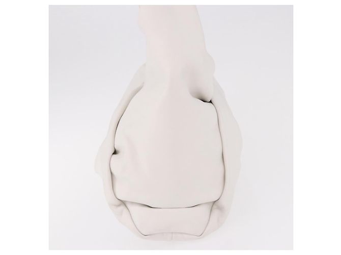 Borsa a Spalla BOTTEGA VENETA in Pelle Bianco Argento Auth BA13763M - vista 4