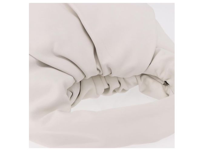 Borsa a Spalla BOTTEGA VENETA in Pelle Bianco Argento Auth BA13763M - vista 6