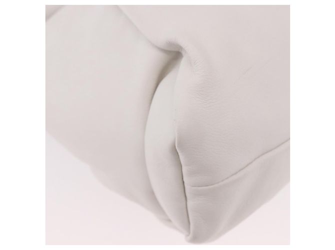 Borsa a Spalla BOTTEGA VENETA in Pelle Bianco Argento Auth BA13763M - vista 9