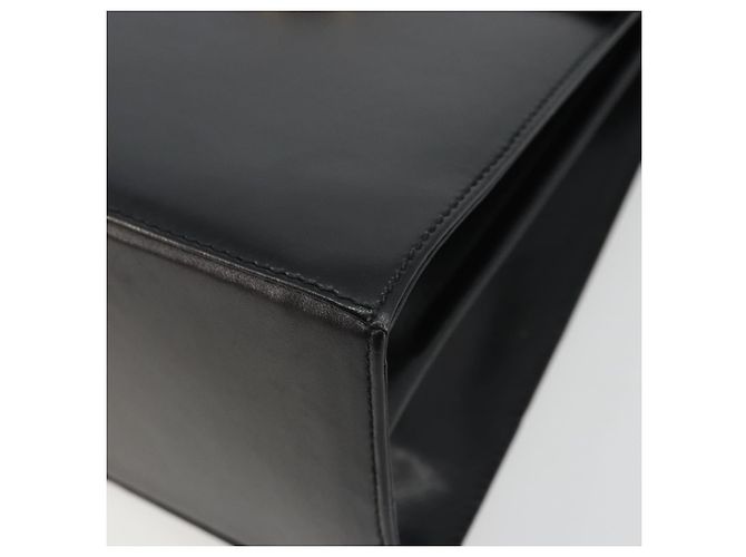 Bolso Salvatore Ferragamo Gancini de Cuero 2way Negro Oro Auth 190688 Dorado - vista 16