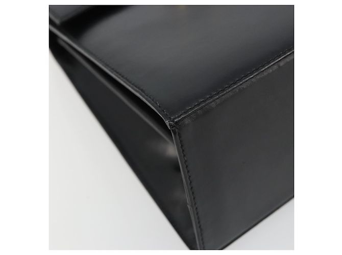 Bolso Salvatore Ferragamo Gancini de Cuero 2way Negro Oro Auth 190688 Dorado - vista 17