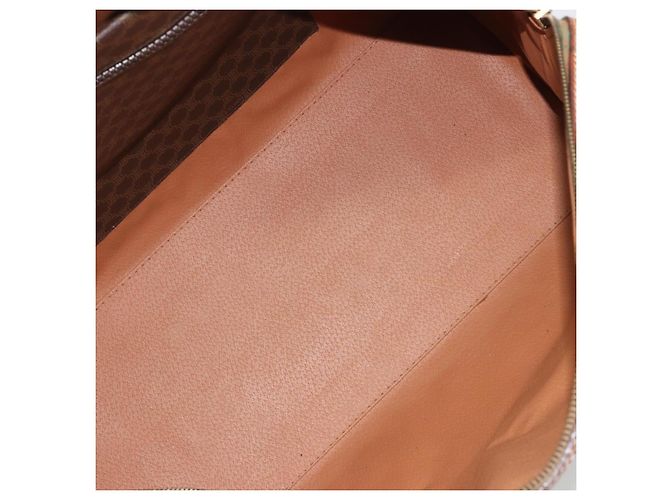 Céline CELINE Boston Tasche Macadam Canvas PVC Leder Braun Gold Auth ep14989A Golden - Ansicht 11