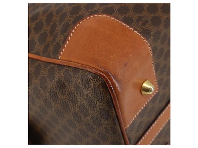 Céline CELINE Boston Tasche Macadam Canvas PVC Leder Braun Gold Auth ep14989A Golden - Ansicht 14