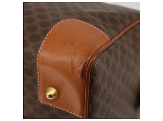 Céline CELINE Boston Tasche Macadam Canvas PVC Leder Braun Gold Auth ep14989A Golden - Ansicht 15