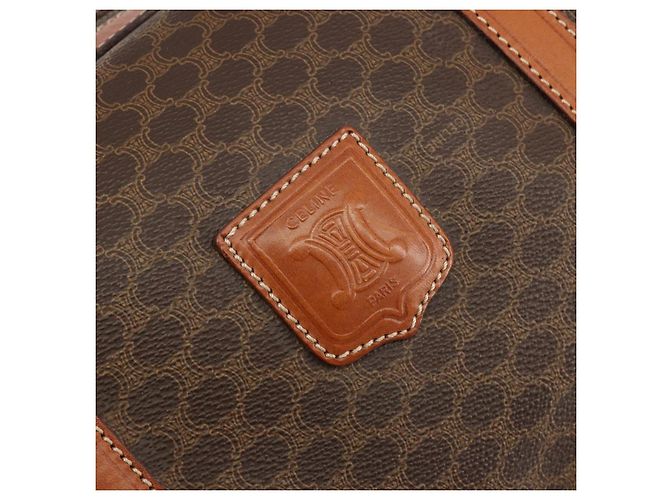 Céline CELINE Boston Tasche Macadam Canvas PVC Leder Braun Gold Auth ep14989A Golden - Ansicht 17