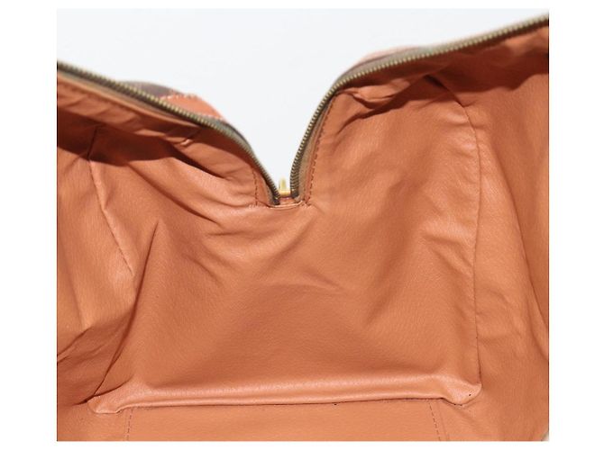Céline CELINE Boston Tasche Macadam Canvas PVC Leder Braun Gold Auth ep14989A Golden - Ansicht 20