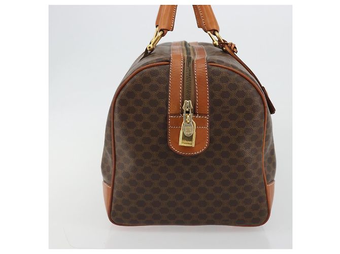Céline CELINE Boston Tasche Macadam Canvas PVC Leder Braun Gold Auth ep14989A Golden - Ansicht 3