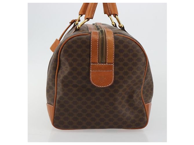 Céline CELINE Boston Tasche Macadam Canvas PVC Leder Braun Gold Auth ep14989A Golden - Ansicht 4