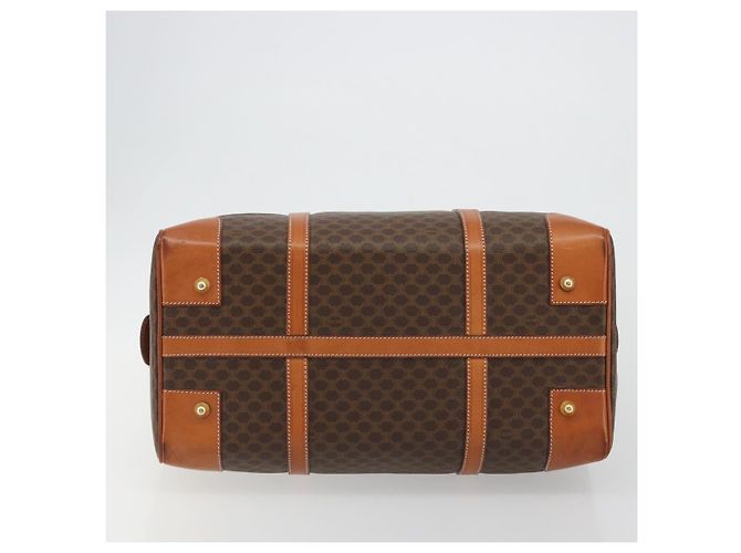 Céline CELINE Boston Tasche Macadam Canvas PVC Leder Braun Gold Auth ep14989A Golden - Ansicht 5