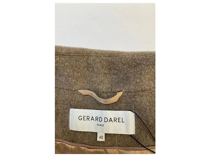 Abrigo de lana taupe Gerard Darel Gris pardo - vista 5