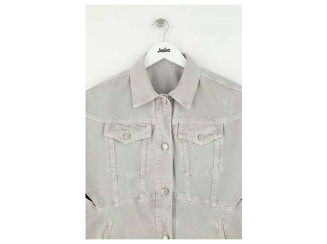 Dries Van Noten Ärmellose Jeansjacke in Grau - Ansicht 2