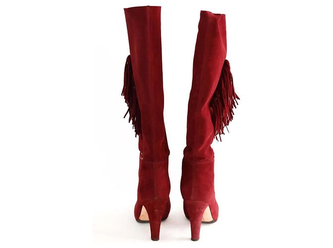 Botas altas de ante rojo Jerome Dreyfuss Roja - vista 2