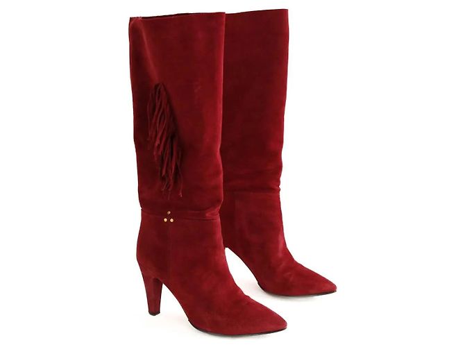 Botas altas de ante rojo Jerome Dreyfuss Roja - vista 3