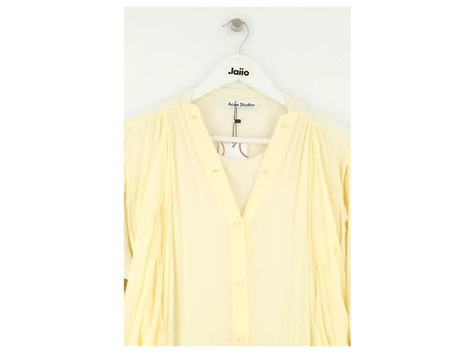 Vestido de viscosa amarillo Acne Studios - vista 2
