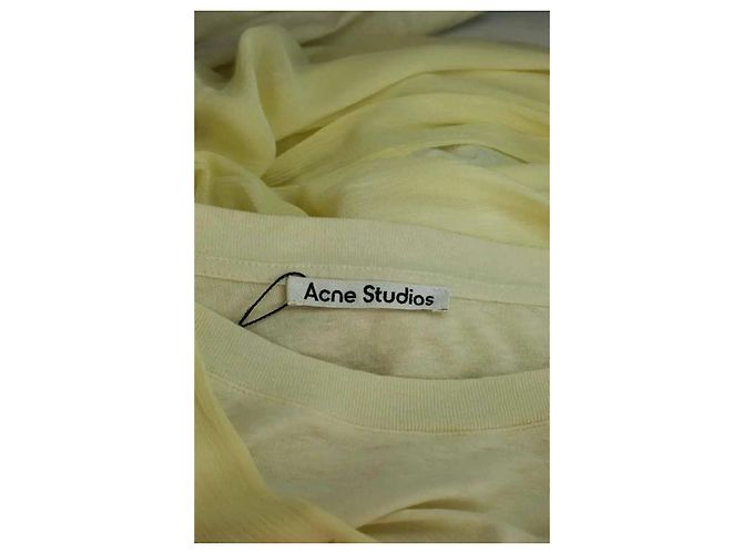 Vestido de viscosa amarillo Acne Studios - vista 5