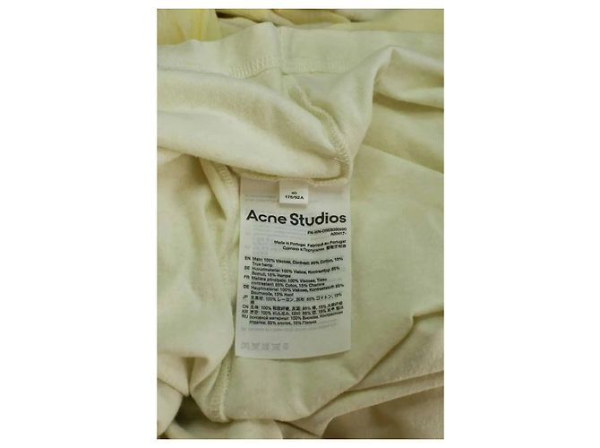 Vestido de viscosa amarillo Acne Studios - vista 6