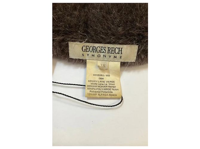 Georges Rech Abrigo de lana marrón Castaño - vista 6