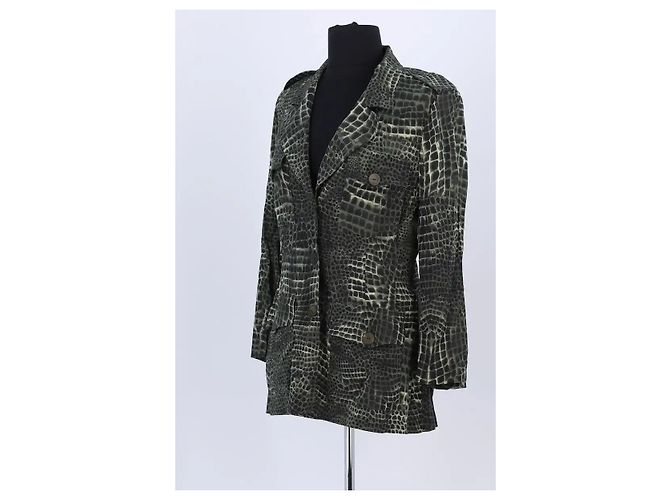 Georges Rech Grüne Seidenjacke - Ansicht 2