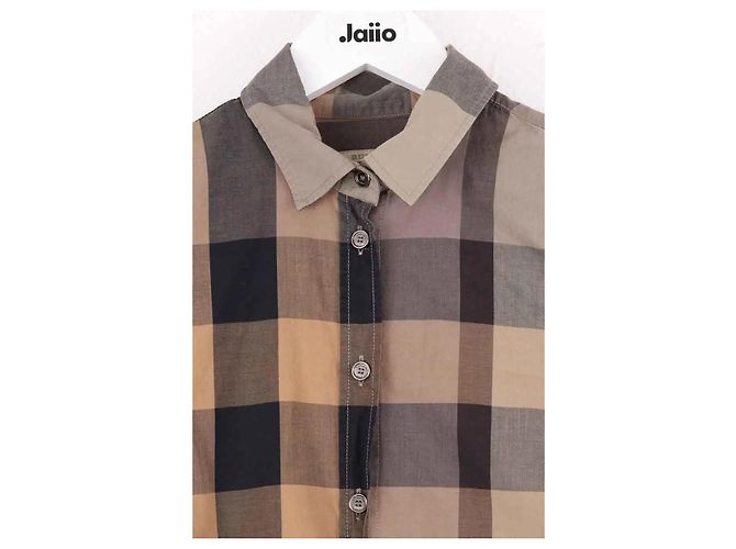 Camicia Burberry marrone in cotone XS - vista 2