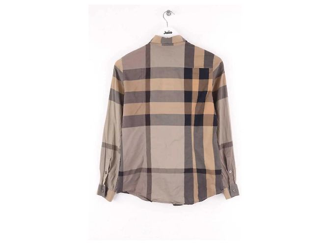 Camicia Burberry marrone in cotone XS - vista 3
